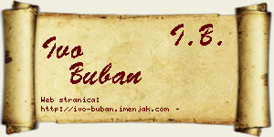 Ivo Buban vizit kartica